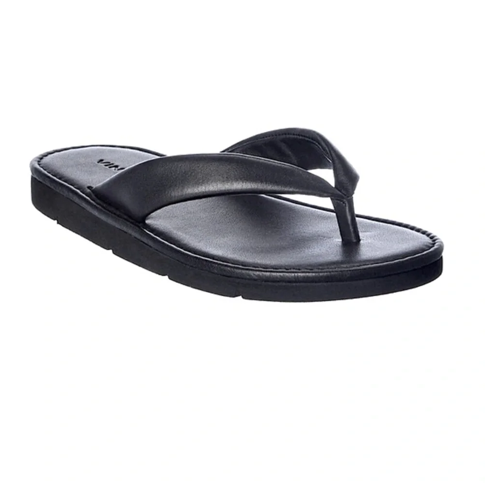 Vince Leather Flip Flop Sandal - Picture 1 of 14